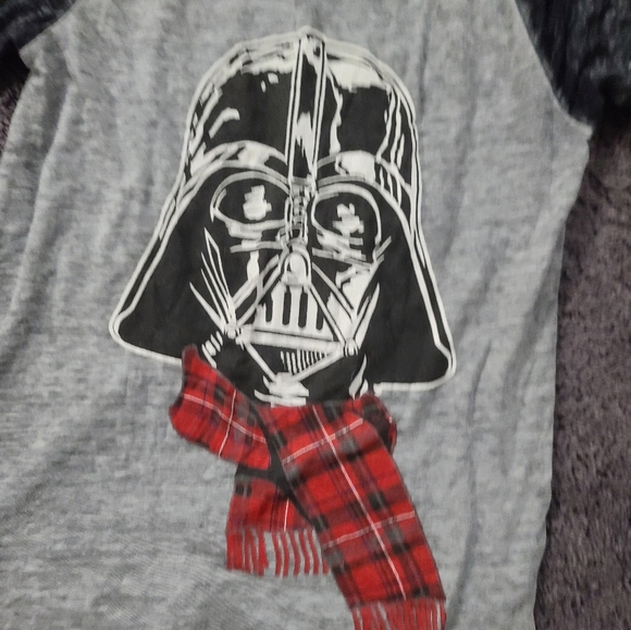 Darth vadar star wars Christmas holiday raglan shirt - Picture 2 of 4